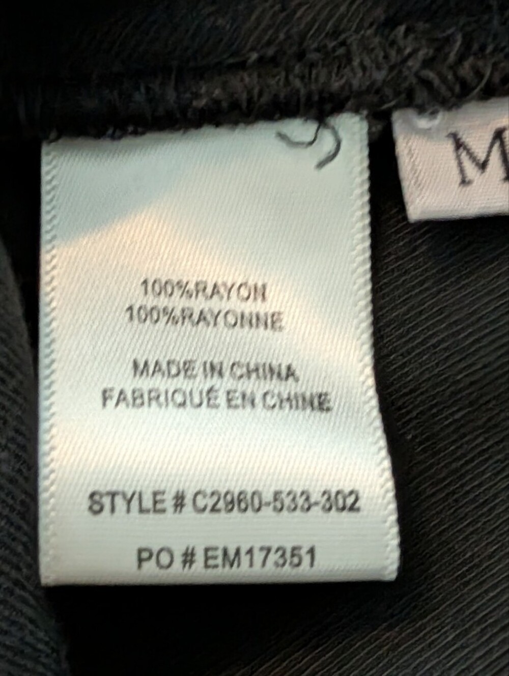 Cloth & Stone Black V Neck Shirt - Picture 8 of 9